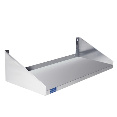 Amgood 12 in. x 30 in. Stainless Steel Wall Shelf with Side Guards AMG WS-1230-SG